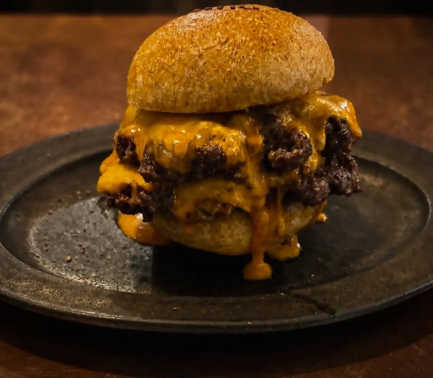 チーズがとろけるハンバーガー